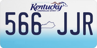 KY license plate 566JJR