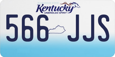 KY license plate 566JJS