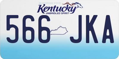KY license plate 566JKA