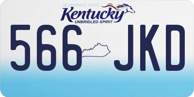 KY license plate 566JKD