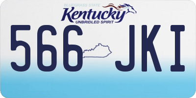 KY license plate 566JKI