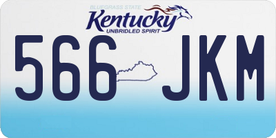 KY license plate 566JKM
