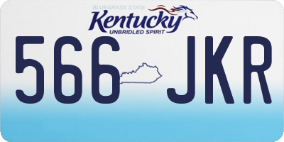 KY license plate 566JKR
