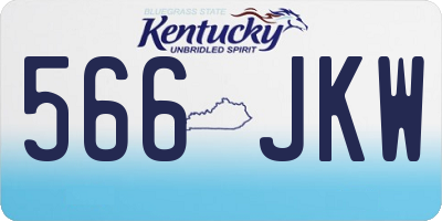 KY license plate 566JKW