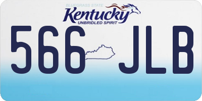 KY license plate 566JLB
