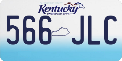 KY license plate 566JLC