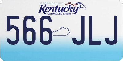 KY license plate 566JLJ