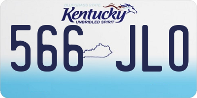 KY license plate 566JLO