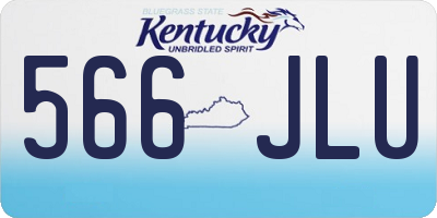 KY license plate 566JLU