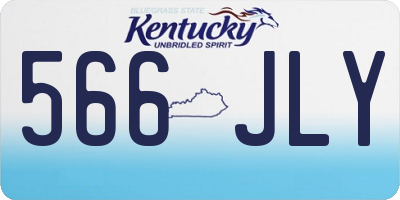 KY license plate 566JLY