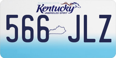 KY license plate 566JLZ