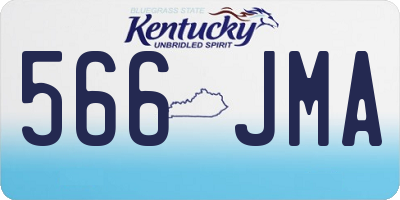 KY license plate 566JMA