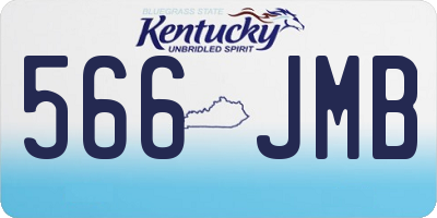KY license plate 566JMB