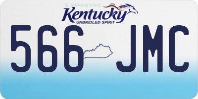 KY license plate 566JMC