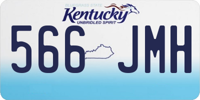 KY license plate 566JMH