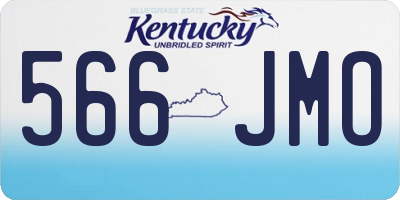 KY license plate 566JMO