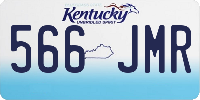 KY license plate 566JMR