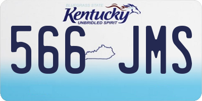 KY license plate 566JMS