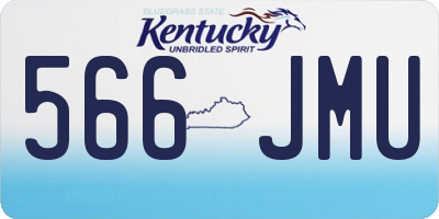 KY license plate 566JMU