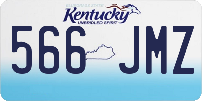 KY license plate 566JMZ