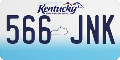 KY license plate 566JNK