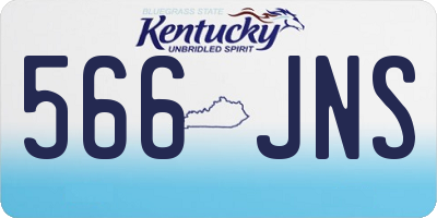 KY license plate 566JNS