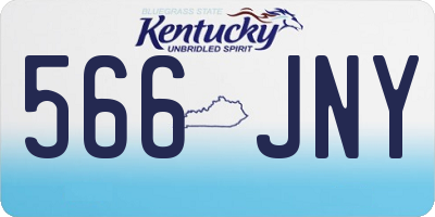 KY license plate 566JNY