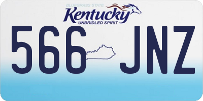 KY license plate 566JNZ