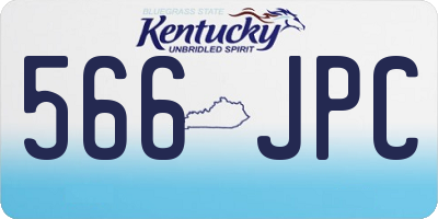 KY license plate 566JPC