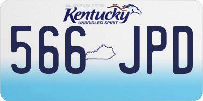 KY license plate 566JPD