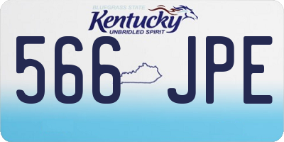 KY license plate 566JPE