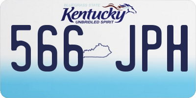 KY license plate 566JPH