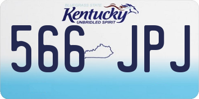 KY license plate 566JPJ
