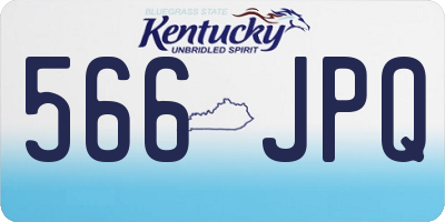 KY license plate 566JPQ