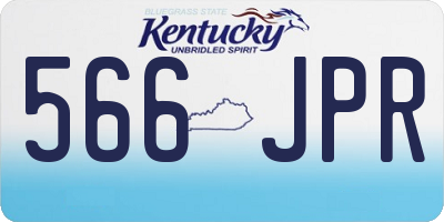 KY license plate 566JPR