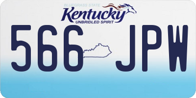 KY license plate 566JPW