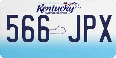 KY license plate 566JPX