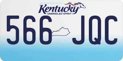 KY license plate 566JQC