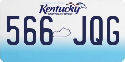 KY license plate 566JQG