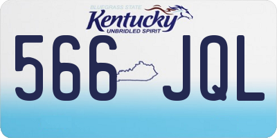 KY license plate 566JQL