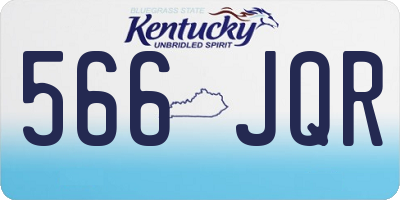 KY license plate 566JQR