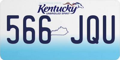 KY license plate 566JQU