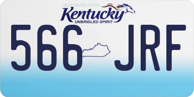 KY license plate 566JRF