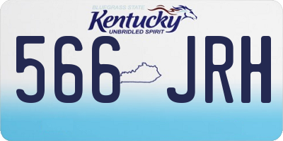 KY license plate 566JRH