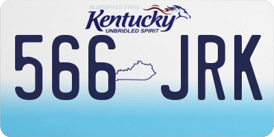 KY license plate 566JRK