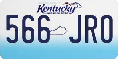 KY license plate 566JRO