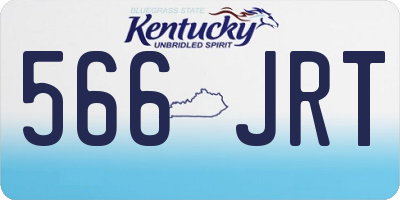 KY license plate 566JRT
