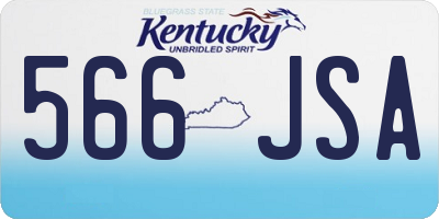 KY license plate 566JSA