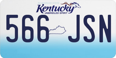 KY license plate 566JSN