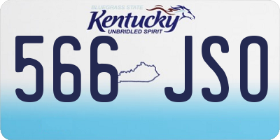 KY license plate 566JSO